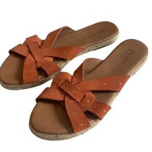 Picon leather suede sandals, handmade in Spain, 9 1/2, bohemian, festival